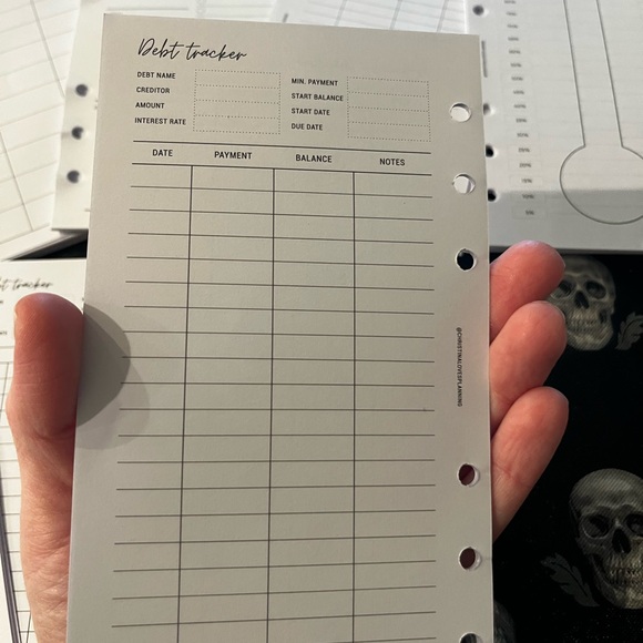 Personal Sized / A6 White Budget Planner Inserts cash envelope method savings - Picture 9 of 16